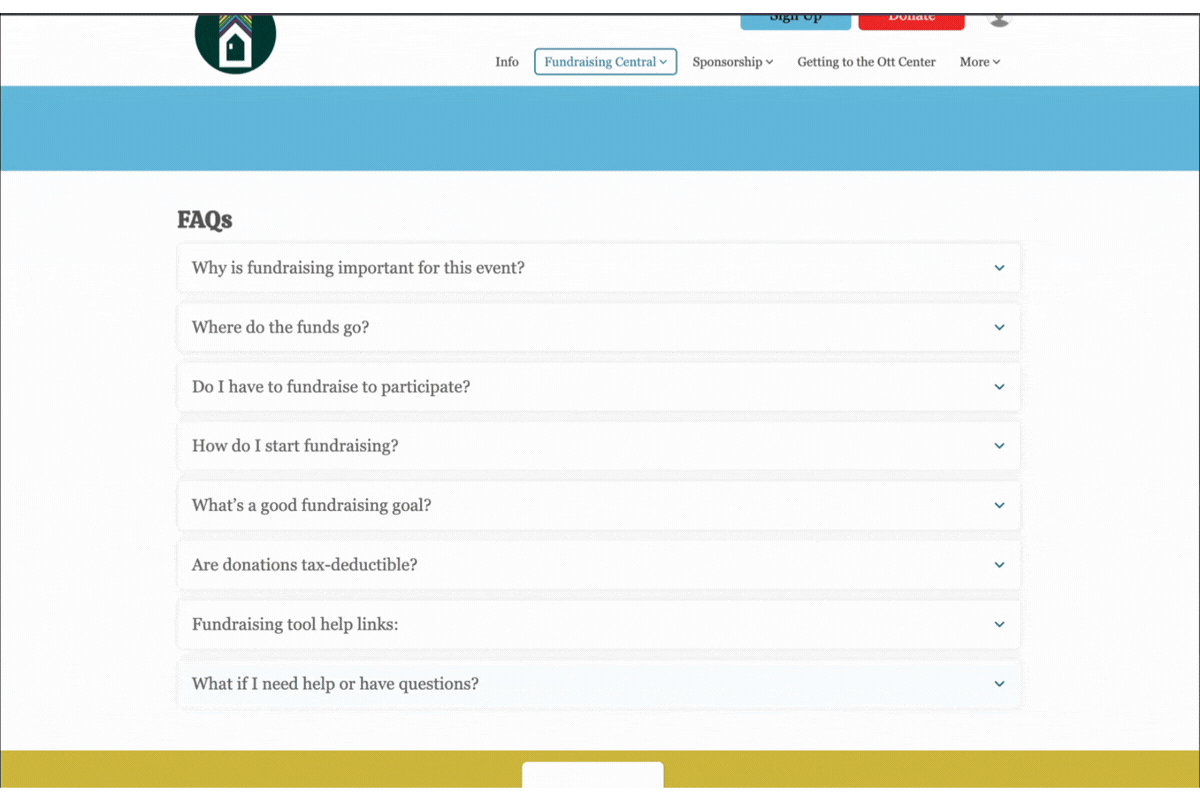 Welcome Walk FAQ page