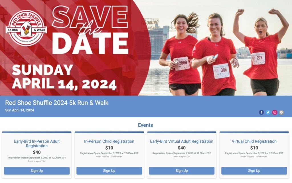 Red Shoe Shuffle Run and Walk GiveSignup