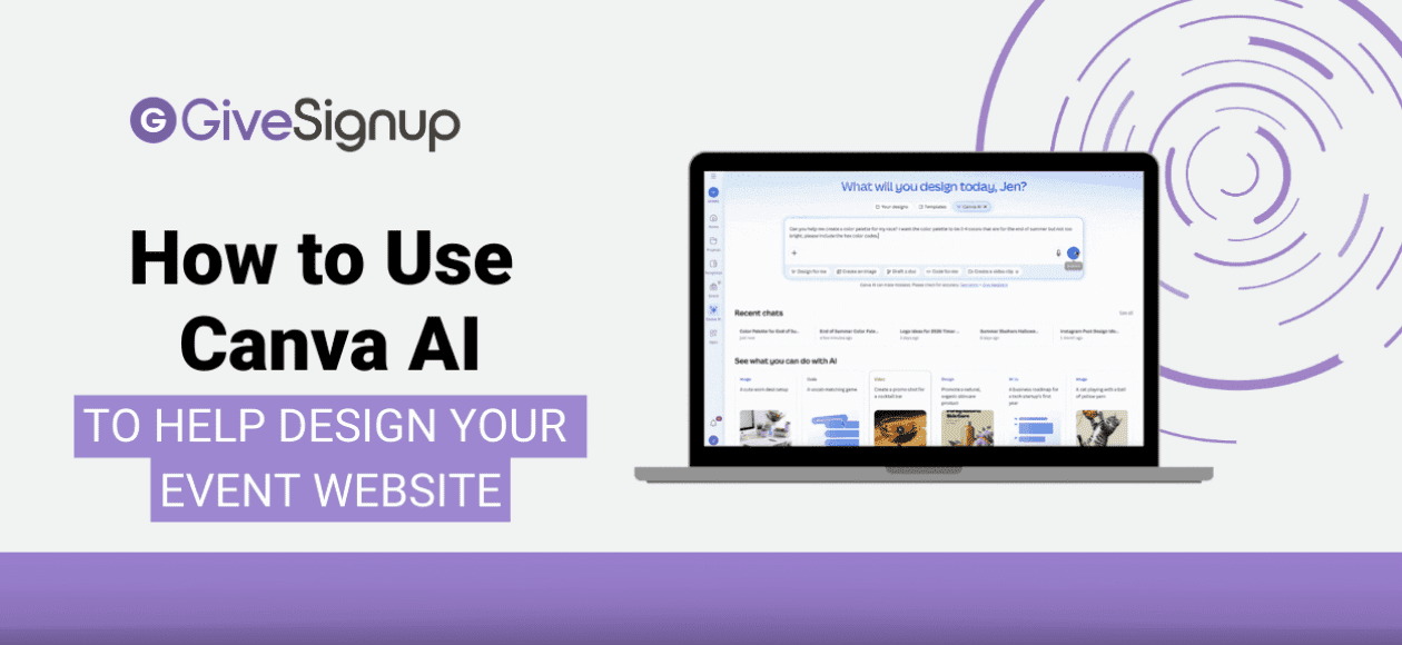 How to Use Canva AI to Help Design Your Event Website - GiveSignup