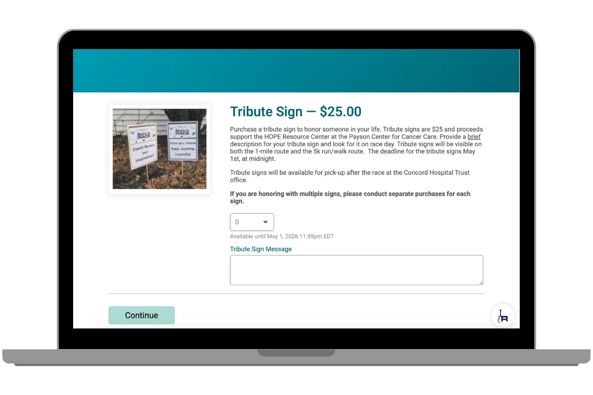 Rock'n Roll event store page