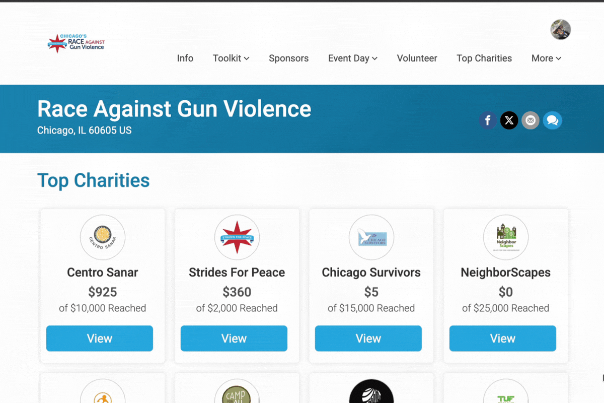 Chicago's Race Against Gun Violence Charity Partners