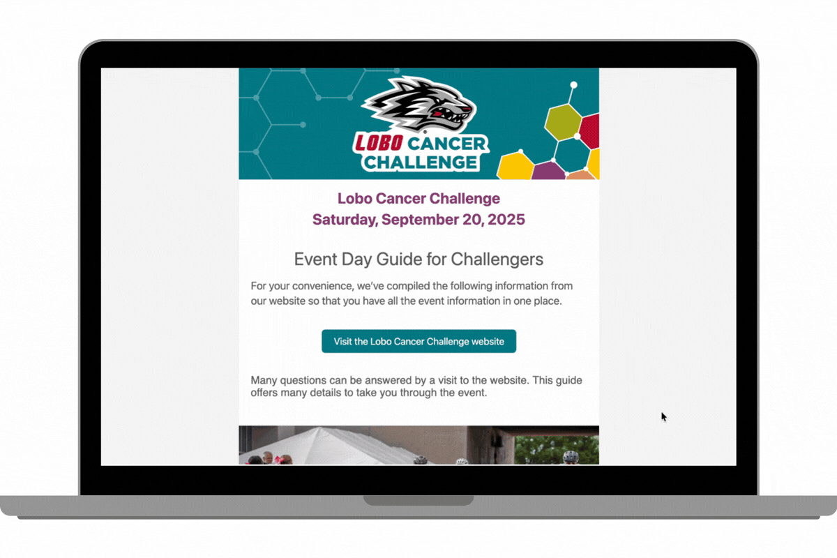 Lobo Cancer Challenge email example