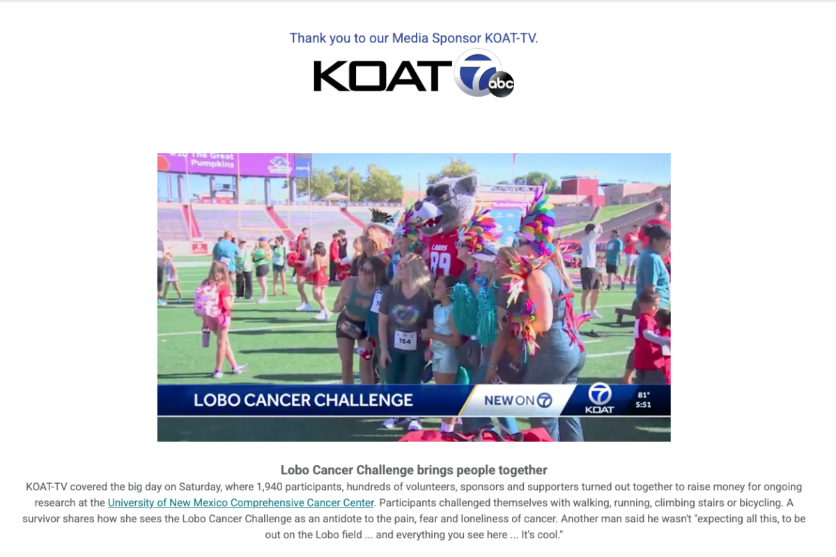 Lobo Cancer Challenge media page