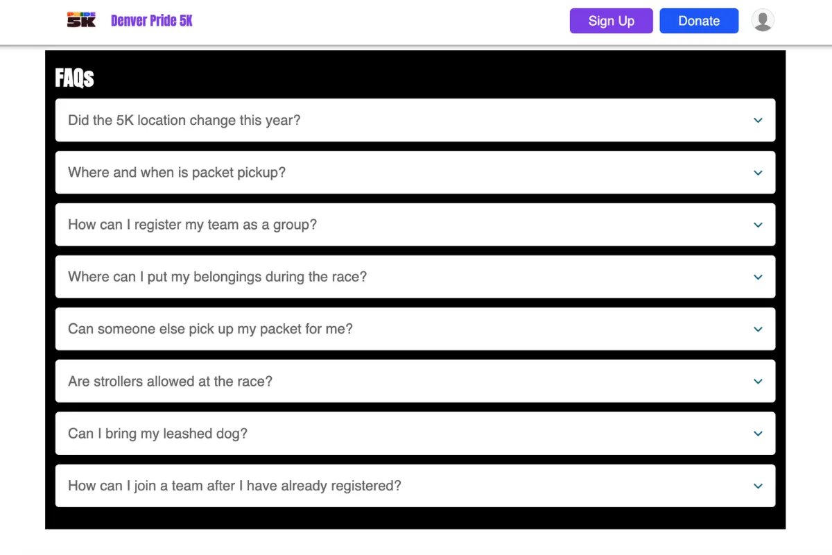 Denver Pride 5k FAQ