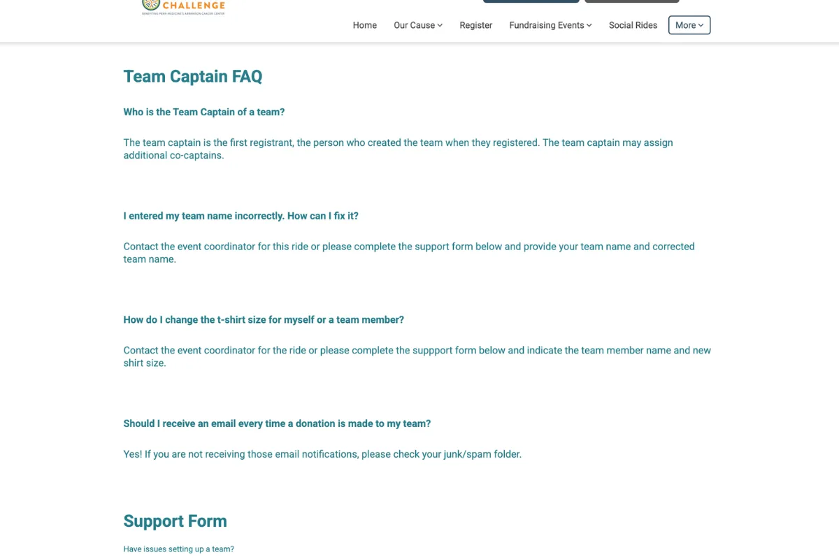 August 2026 customer Breakthrough Challenge team captain faq page
