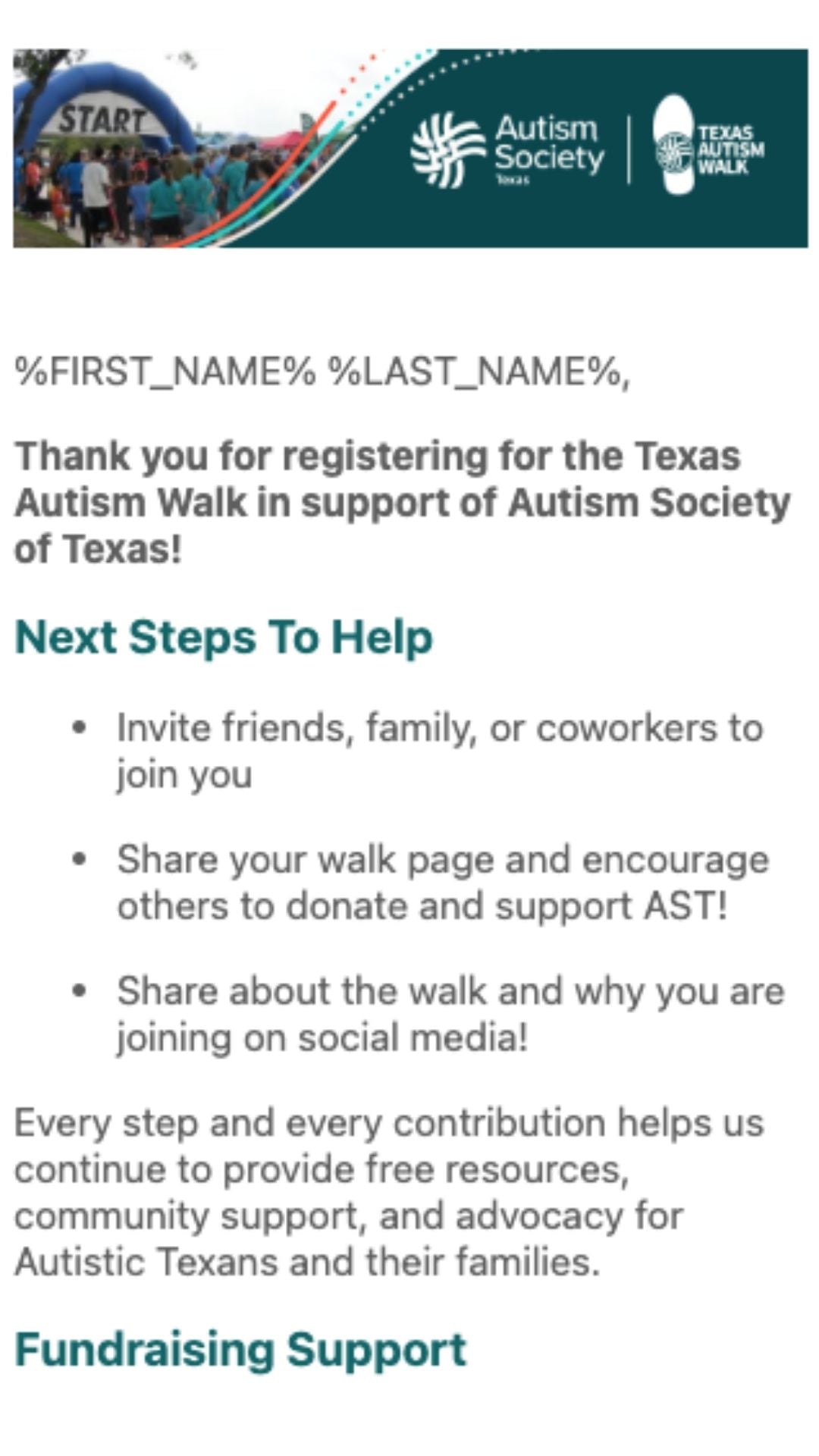 Autism Society of Texas email